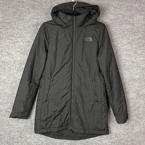 The North Face Women  Hooded Parka Black Full Zip Long‎ Sleeve Puffer Jacket S